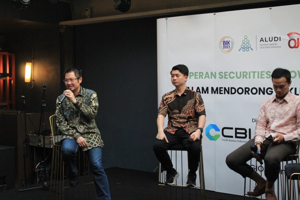 CEO Danamart Patrick Gunadi dalam pertemuan para penyelenggara investasi securities crowdfunding