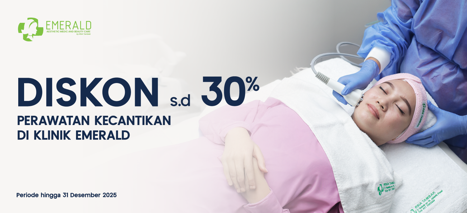 banner promosi MotionBank diskon perawatan kecantikan di klinik emerald