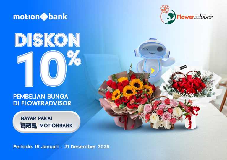 Diskon 10% QRIS di FlowerAdvisorBuka RDN, Cashback Rp50 Ribu!